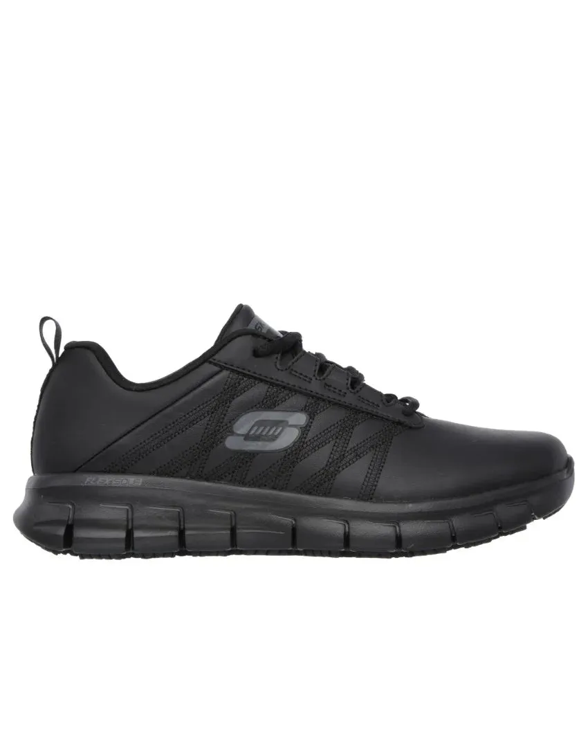 SKECHERS WOMENS SURE TRACK ERATH - BLACK
