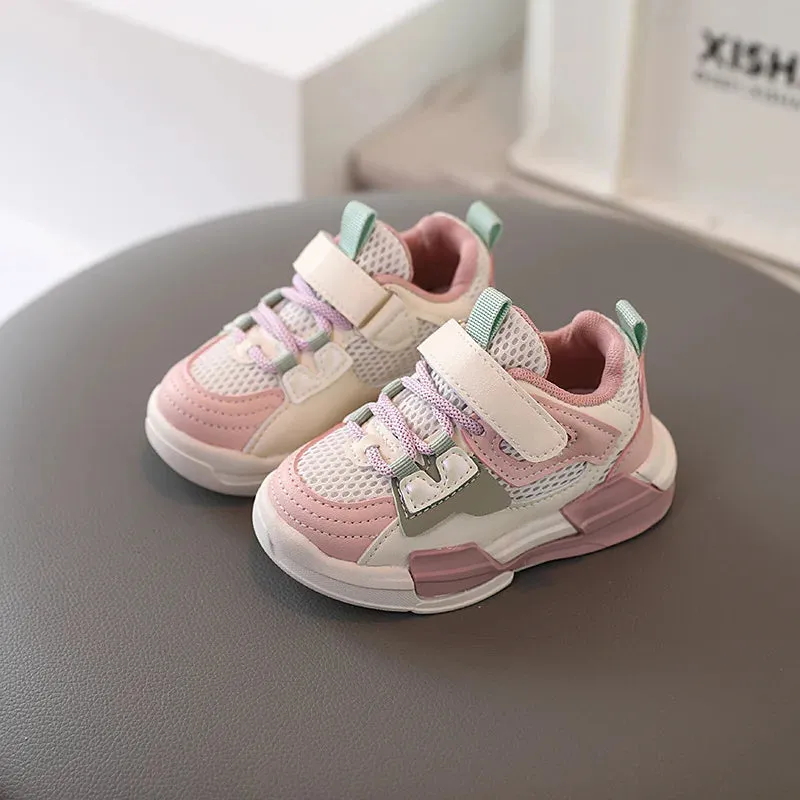 Sports Shoes Spring Flats for Boys Girls Soft Bottom Breathable