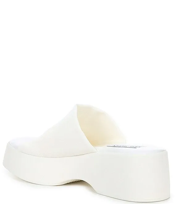 Steve Madden Slinky30 Slide 90s Platform Sandals - White
