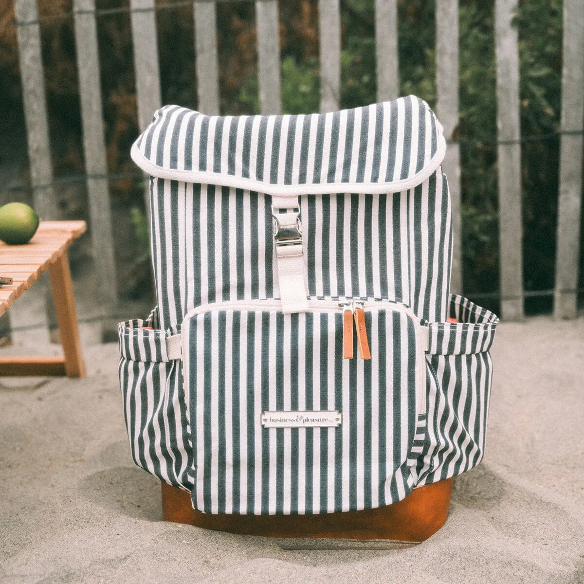 The Backpack Cooler - Laurens Navy Stripe