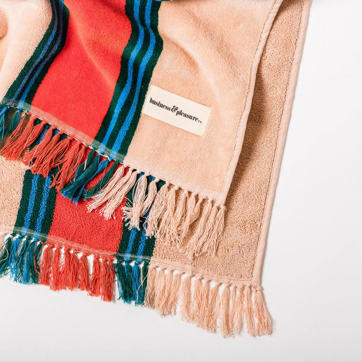 The Beach Towel - Bistro Dusty Pink Stripe
