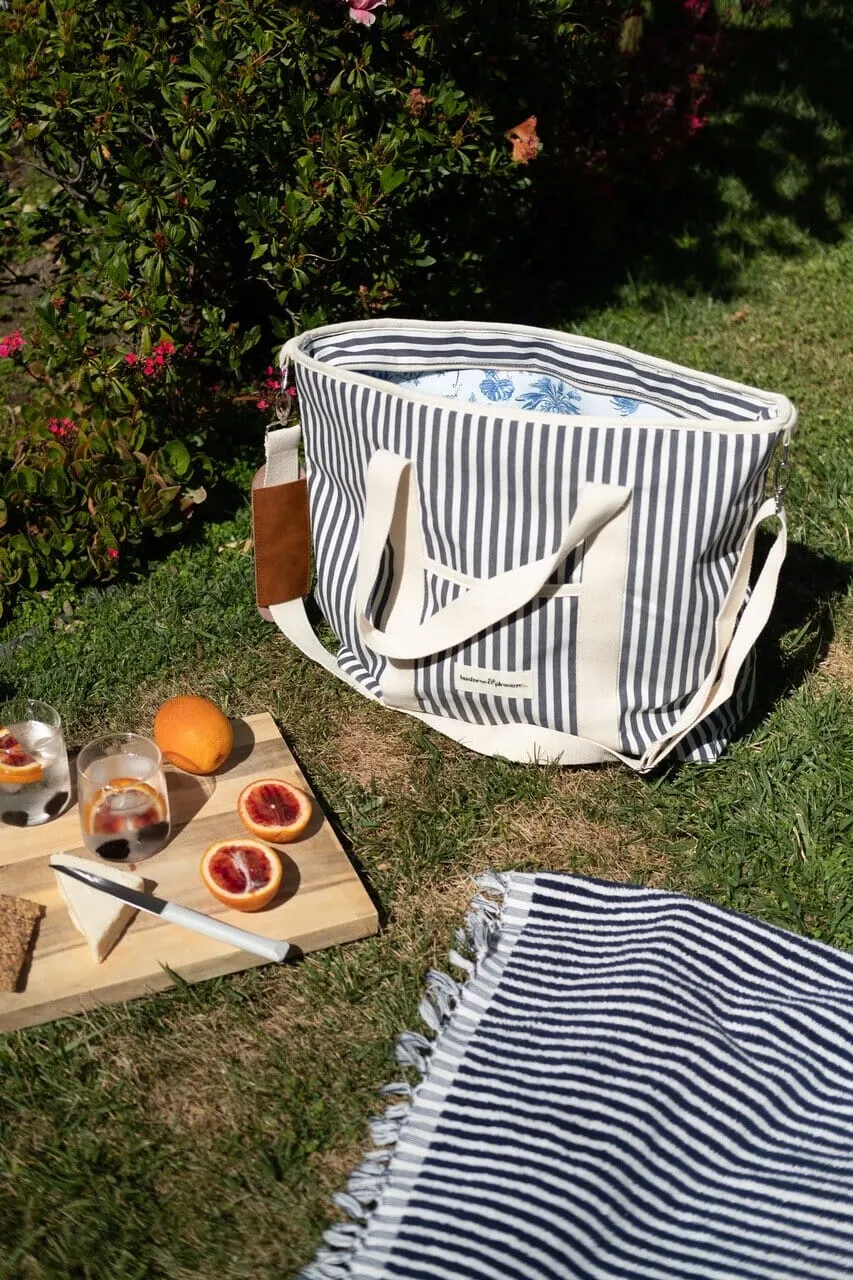The Cooler Tote Bag - Lauren's Navy Stripe