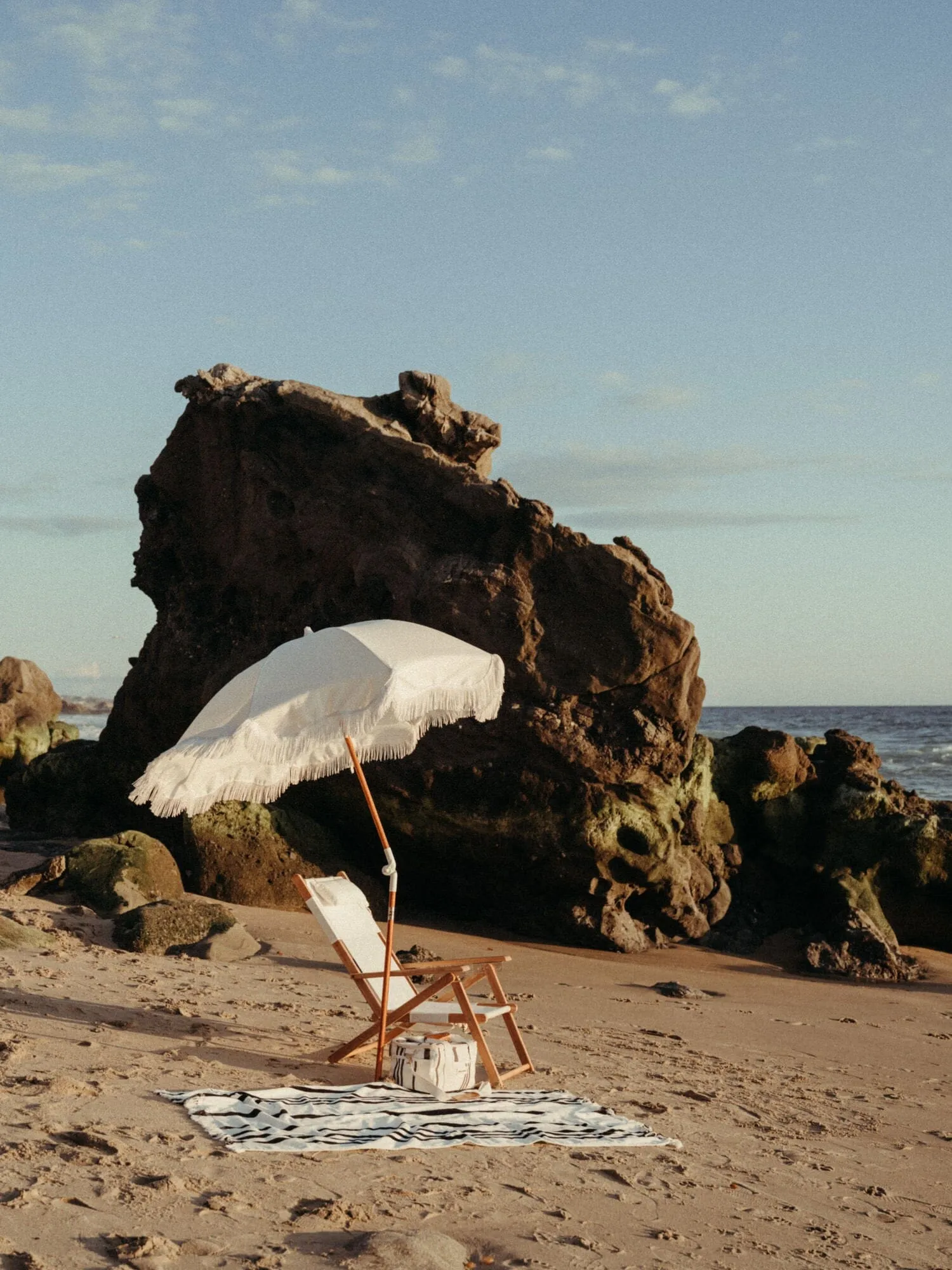 The Holiday Beach Umbrella - Antique White
