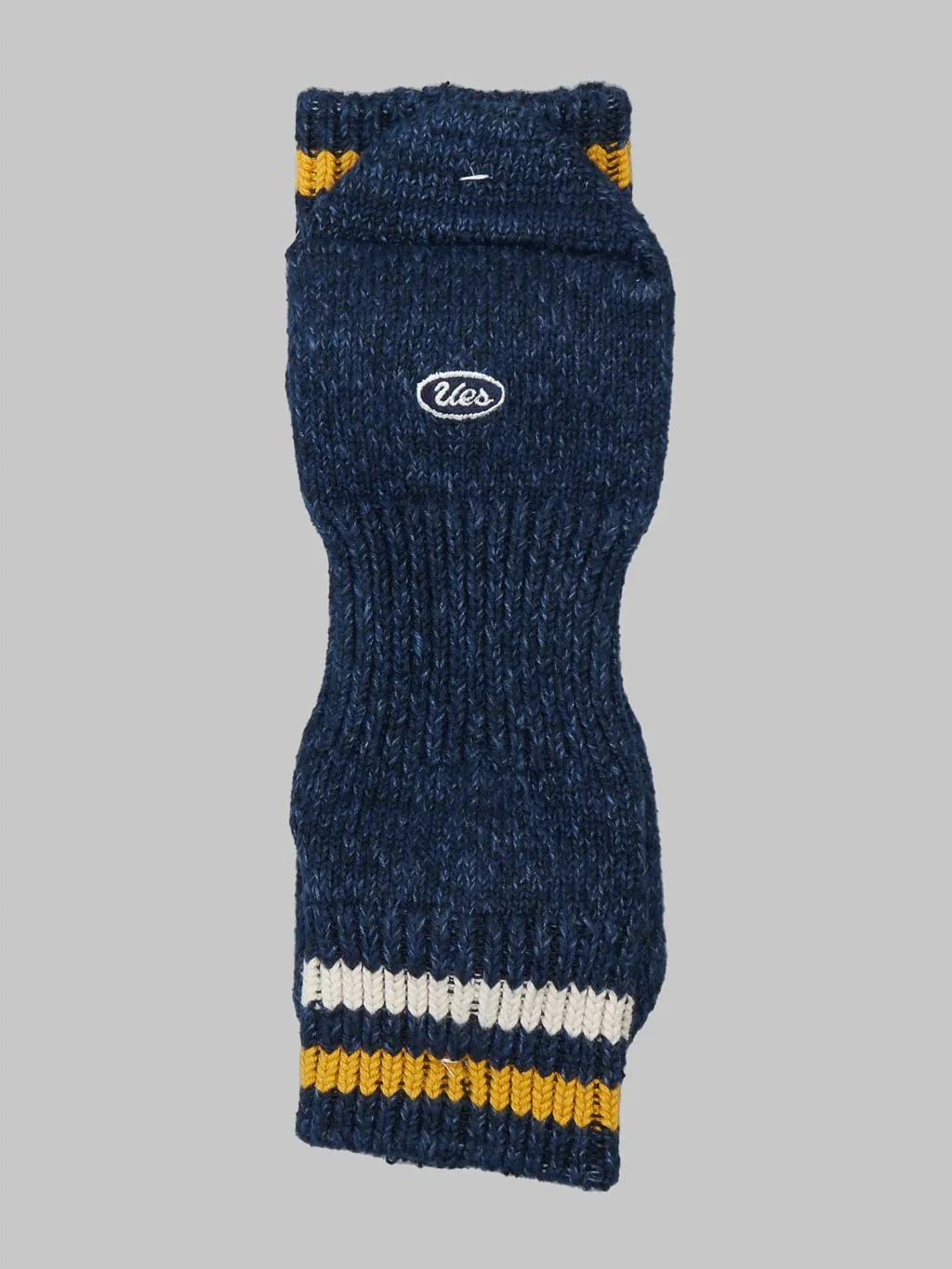 UES Sneakers Socks Navy & Yellow