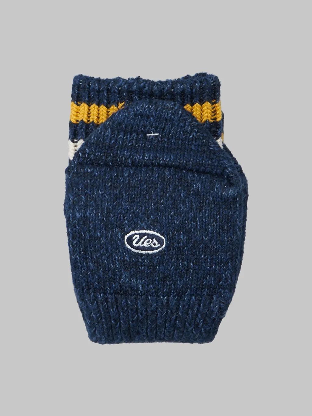 UES Sneakers Socks Navy & Yellow