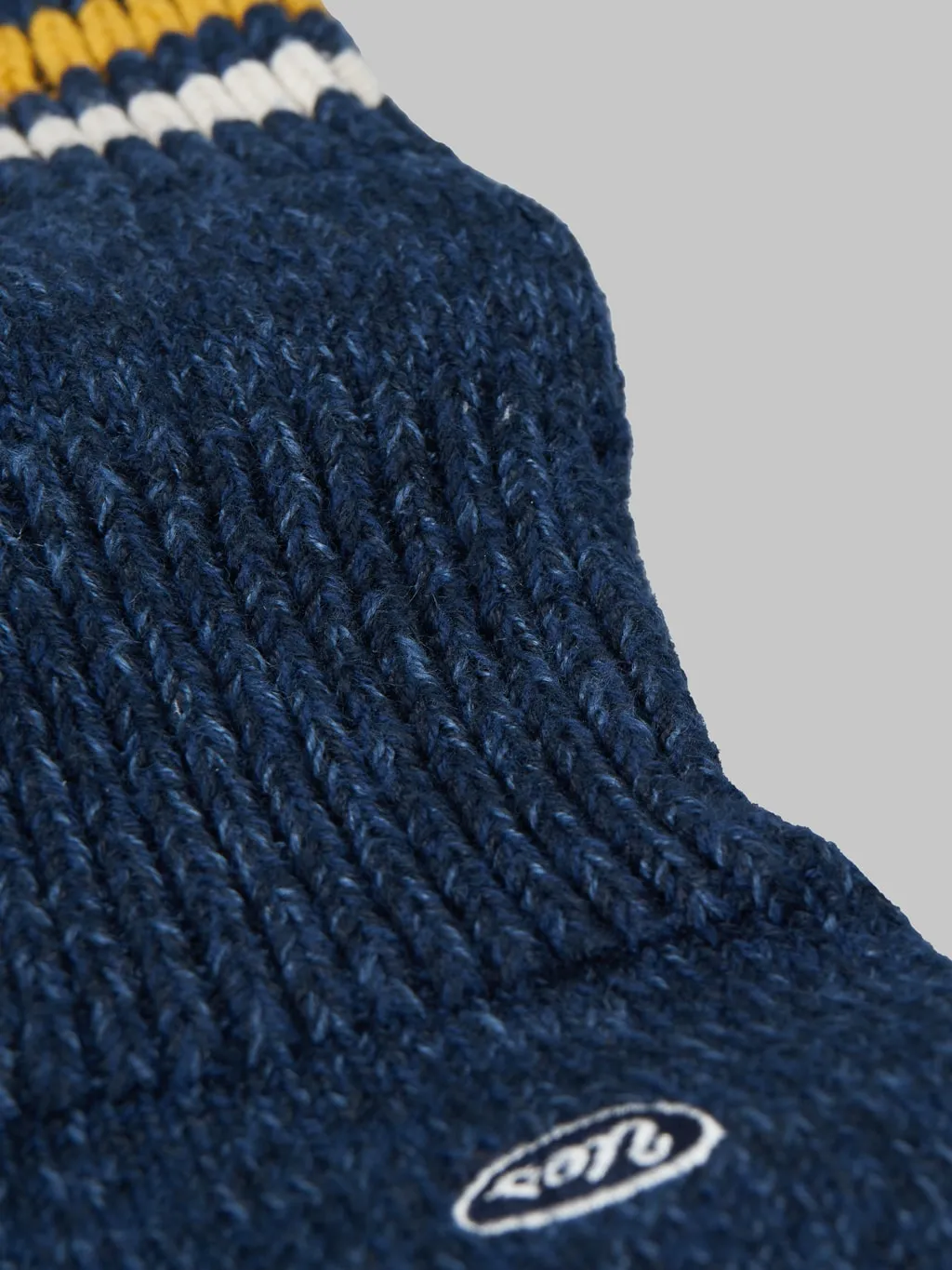 UES Sneakers Socks Navy & Yellow