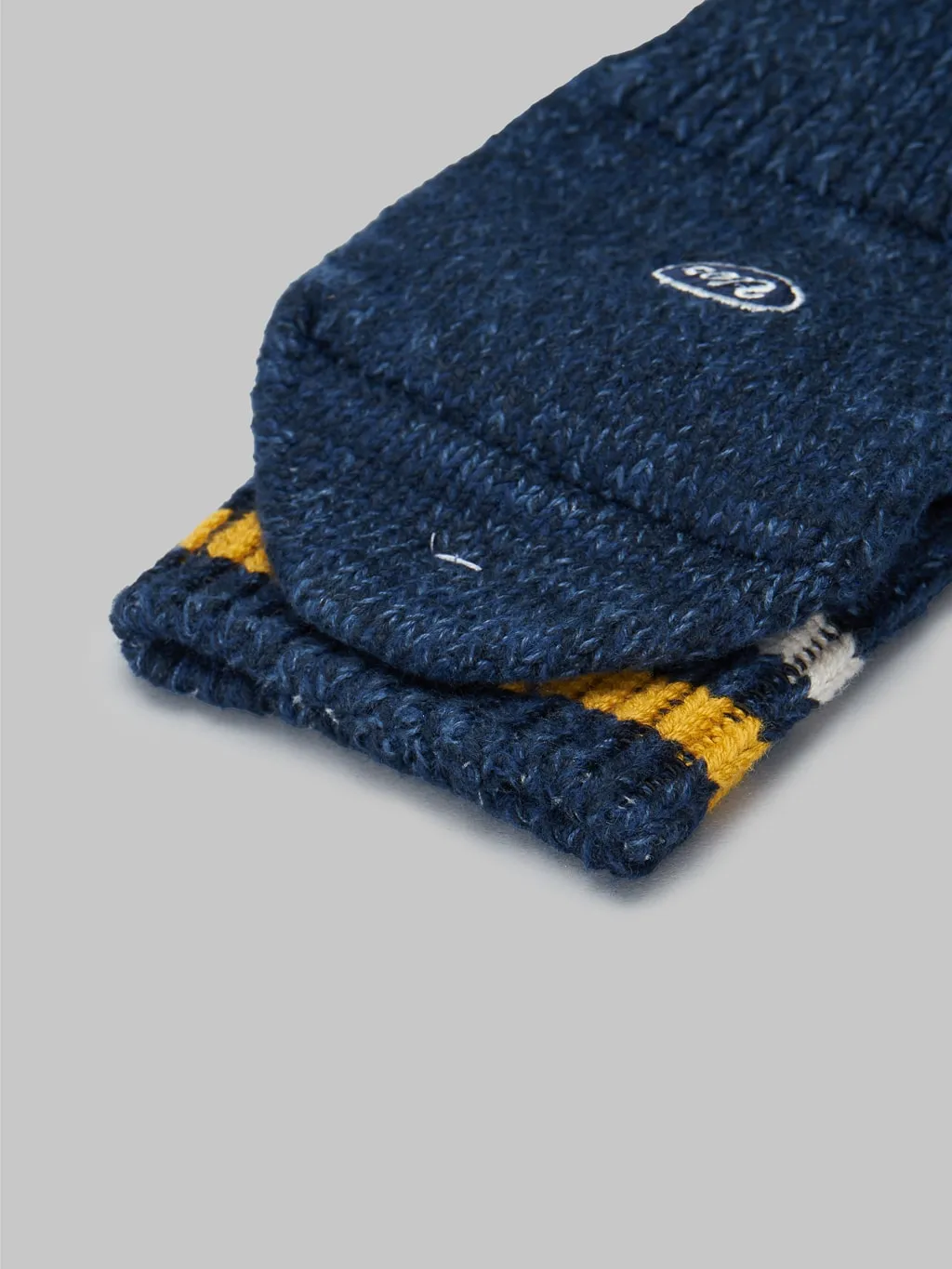 UES Sneakers Socks Navy & Yellow