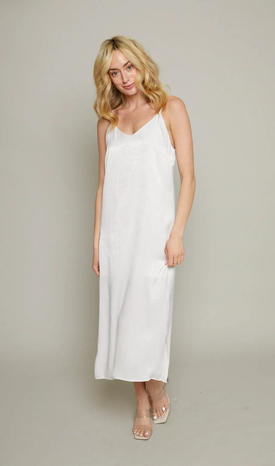 Zoey Silky Midi Slip Dress
